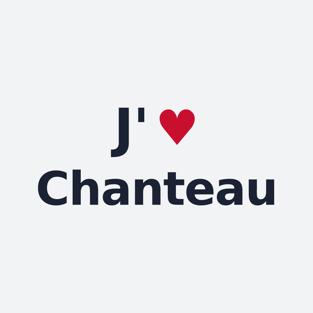 Poster personnalisé Chanteau — design J'aime Chanteau