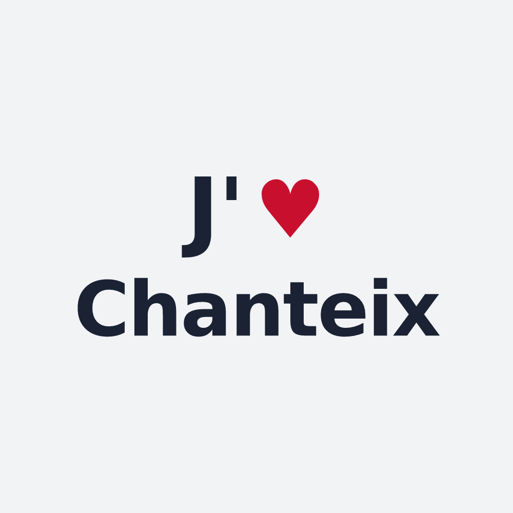 Poster personnalisé Chanteix — design J'aime Chanteix