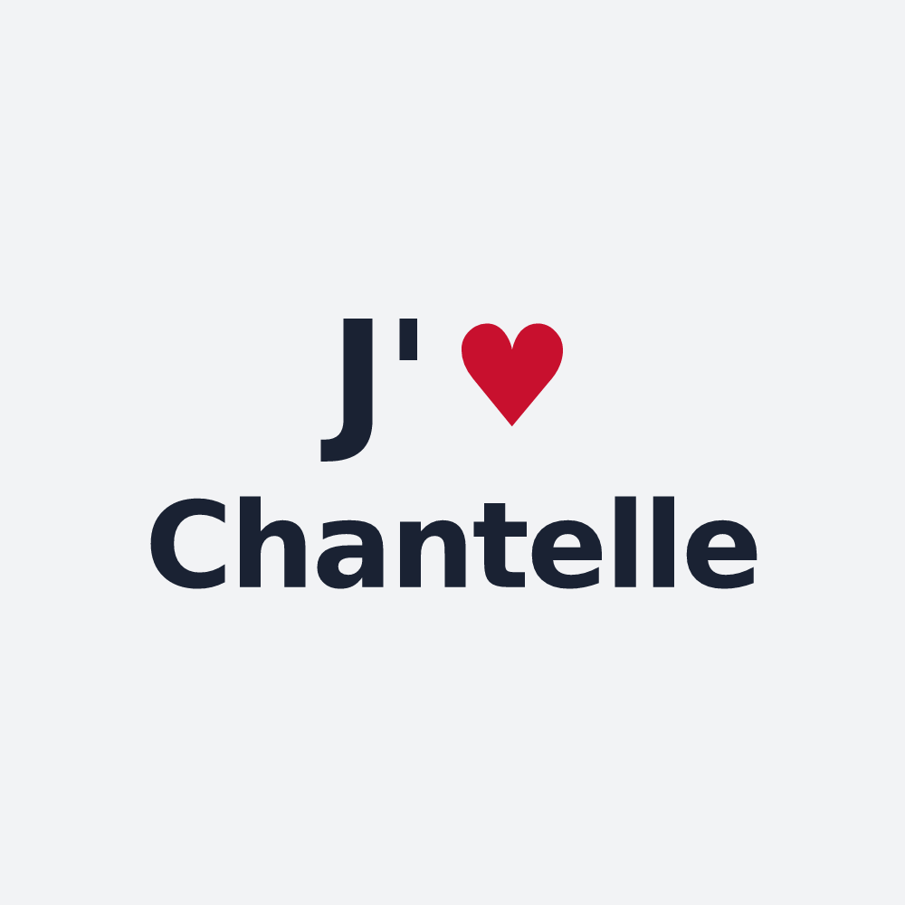 Poster personnalisé Chantelle — design J'aime Chantelle