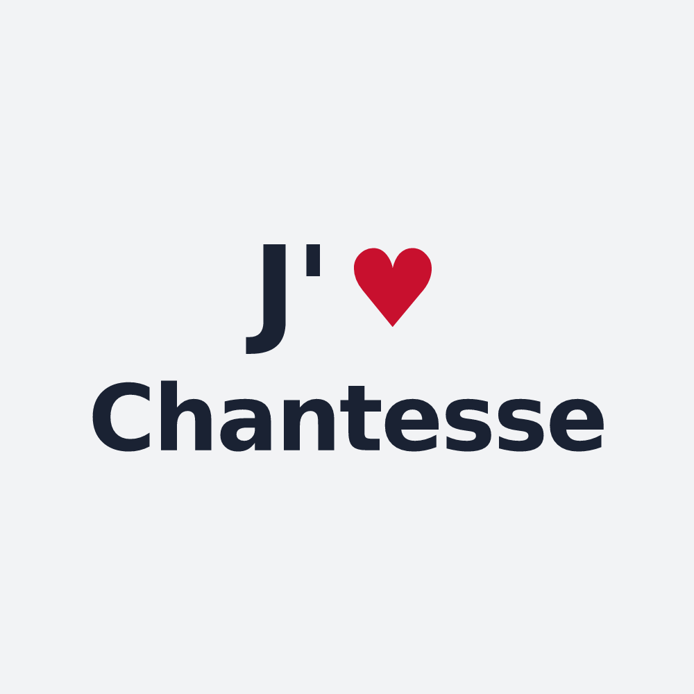 Poster personnalisé Chantesse — design J'aime Chantesse