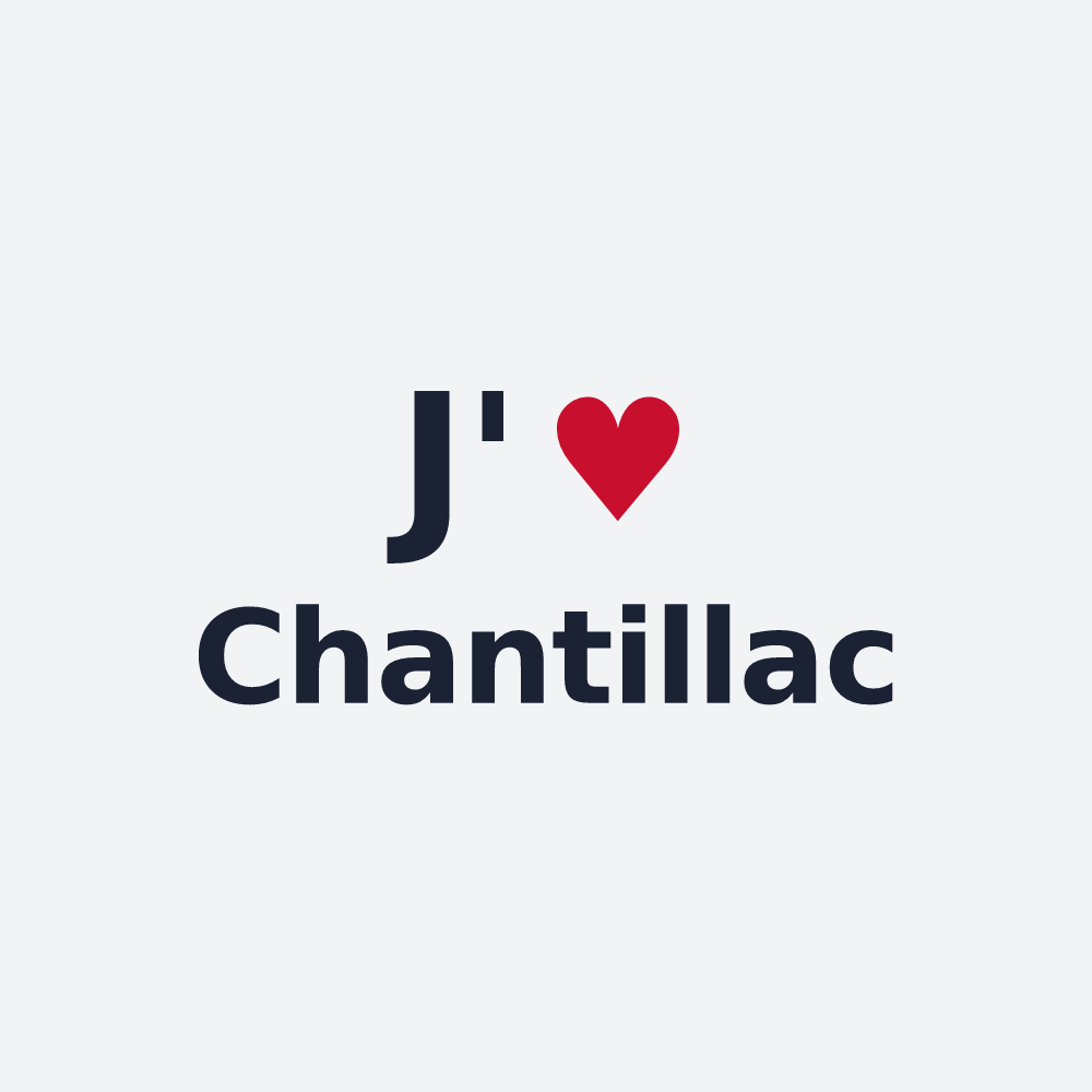 Poster personnalisé Chantillac — design J'aime Chantillac