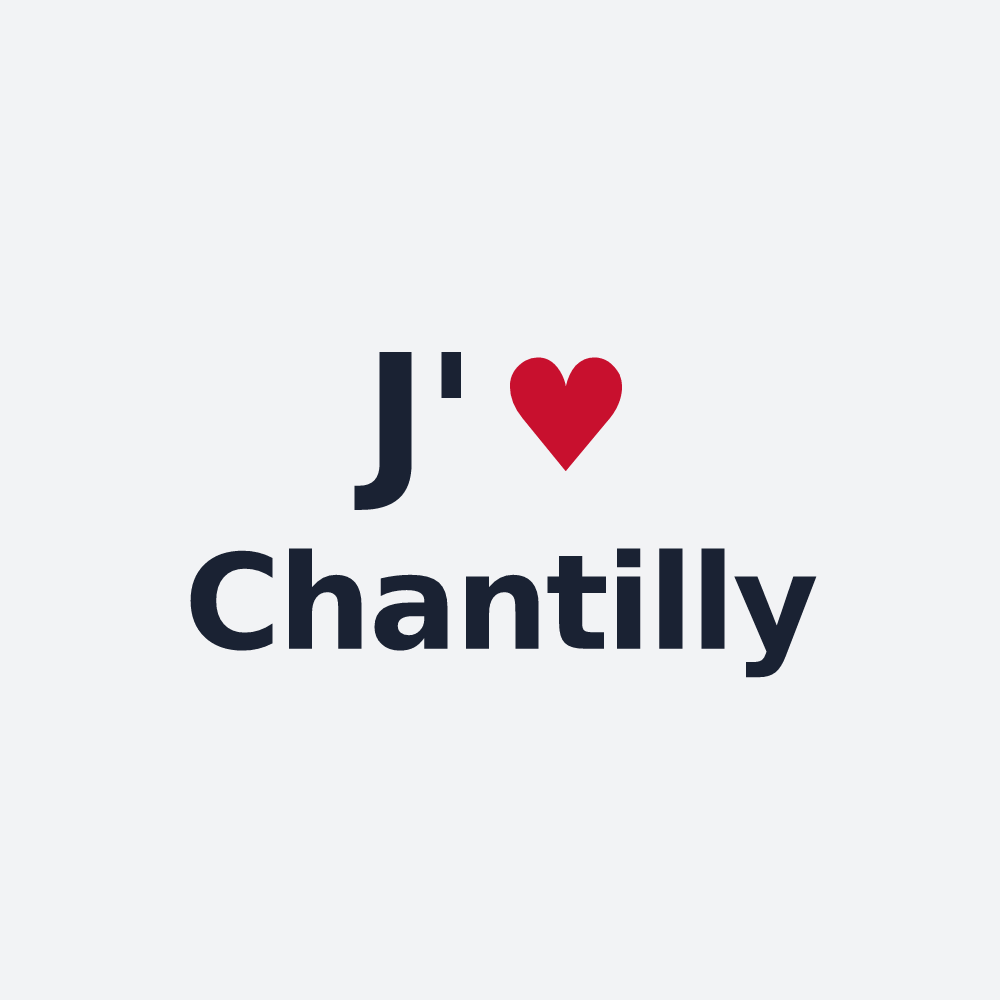 Poster personnalisé Chantilly — design J'aime Chantilly