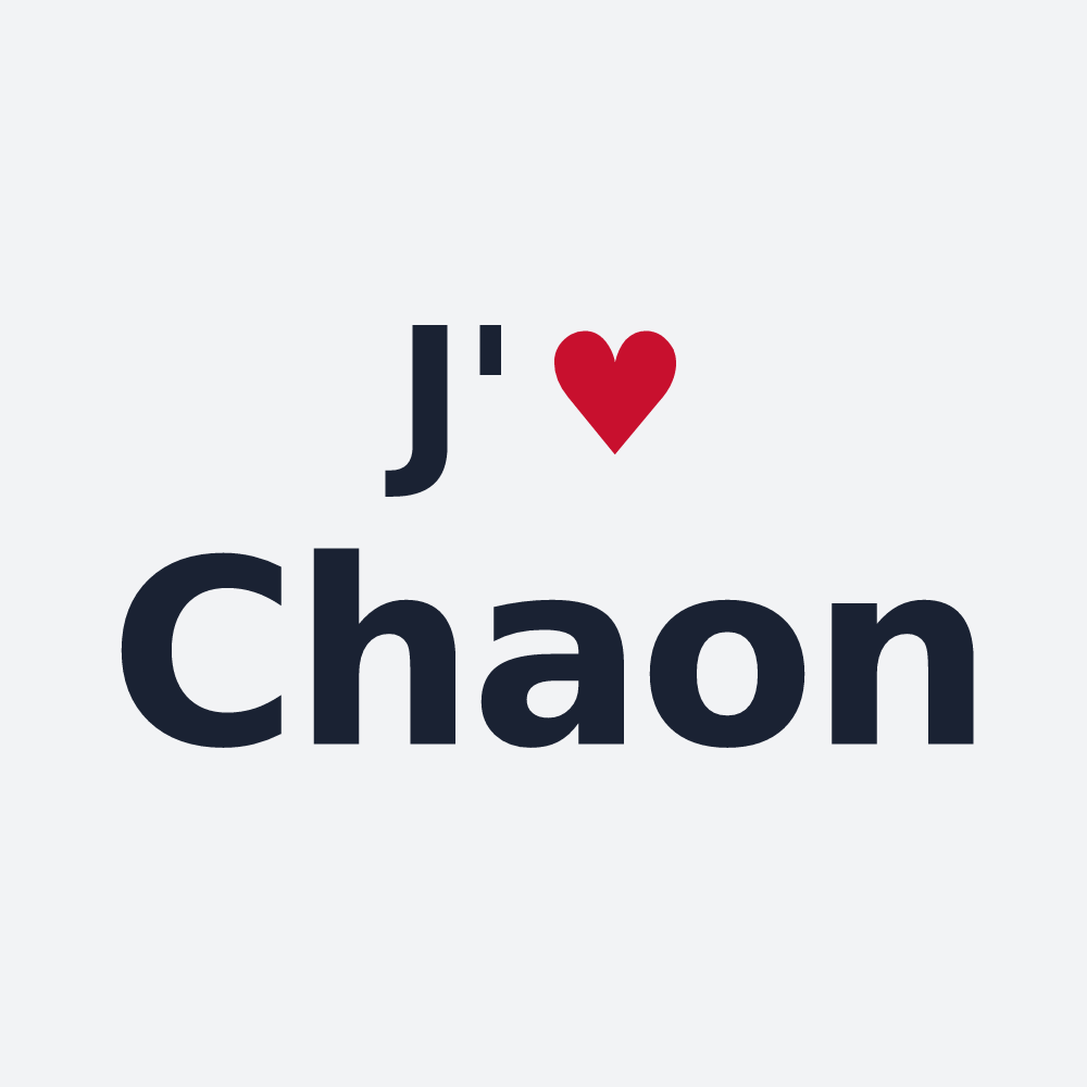 Poster personnalisé Chaon — design J'aime Chaon