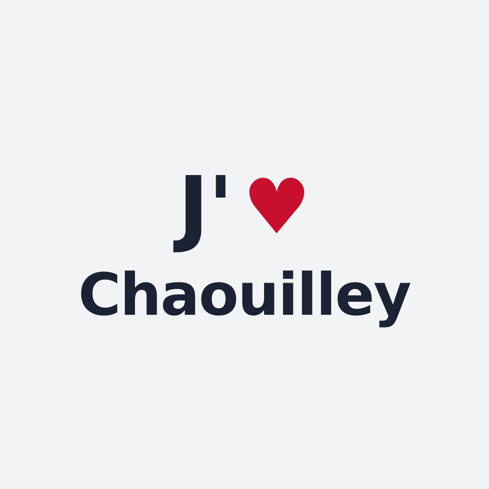 Poster personnalisé Chaouilley — design « J'aime Chaouilley » imprimé sur le poster