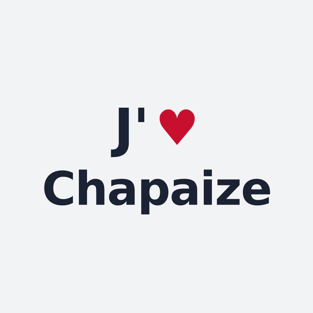 Poster personnalisé Chapaize — design J'aime Chapaize