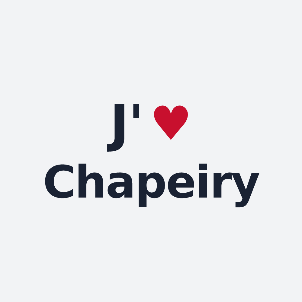 Poster personnalisé Chapeiry — design J'aime Chapeiry