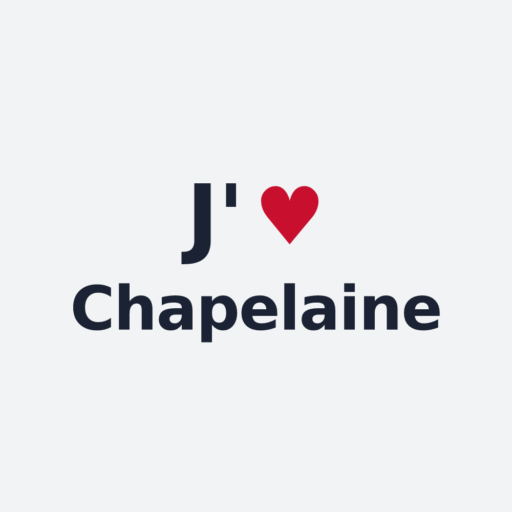 Poster personnalisé Chapelaine — design J'aime Chapelaine