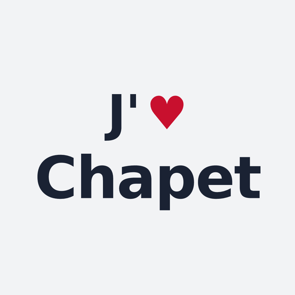 Poster personnalisé Chapet — design J'aime Chapet