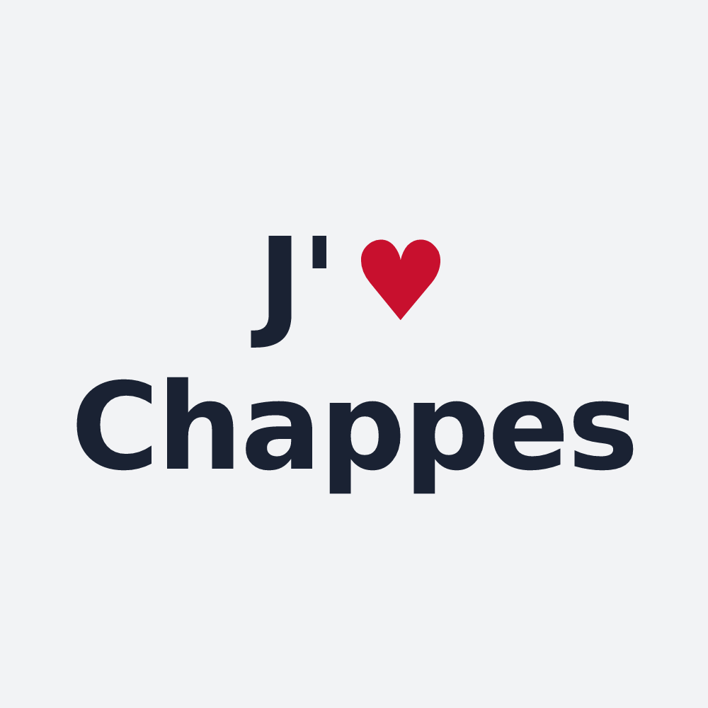 Poster personnalisé Chappes — design J'aime Chappes