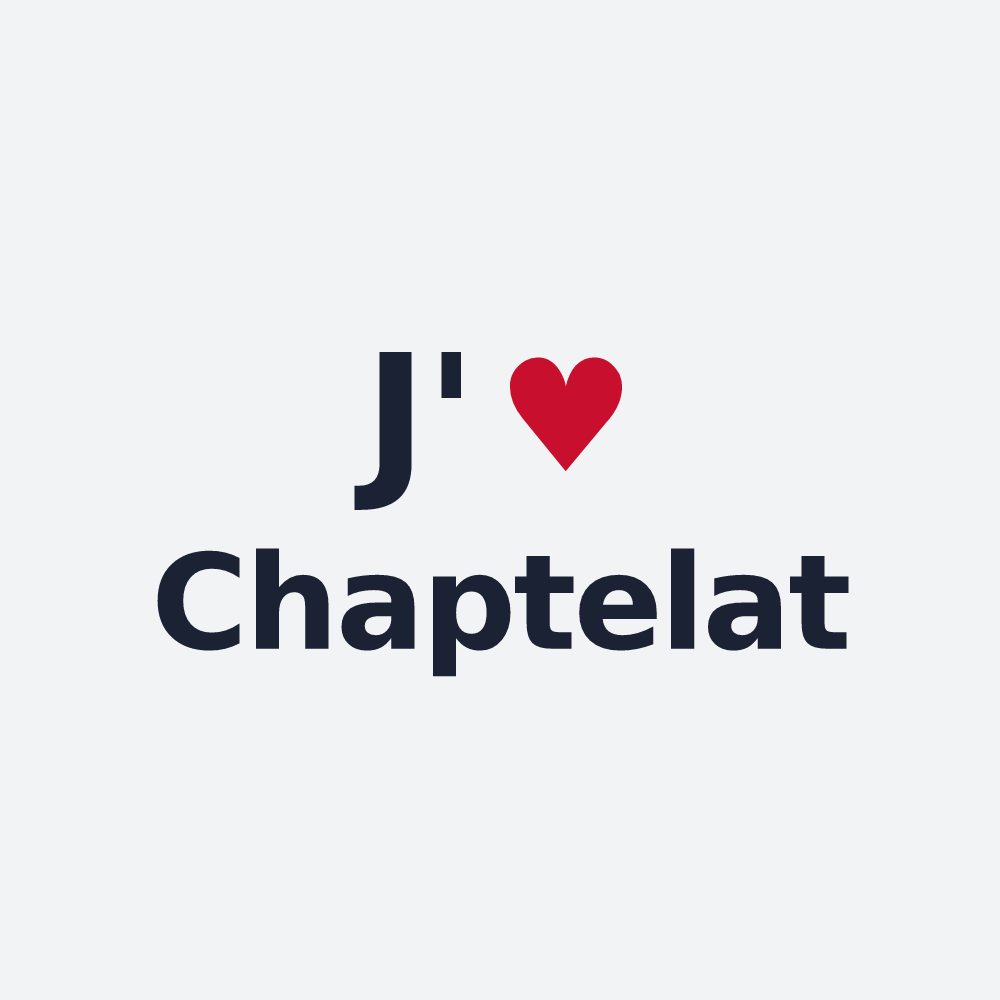 Poster personnalisé Chaptelat — design « J'aime Chaptelat » imprimé sur le poster