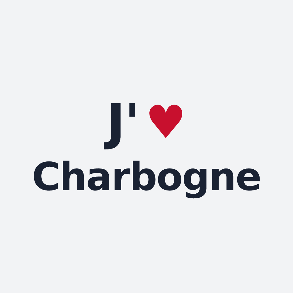 Poster personnalisé Charbogne — design J'aime Charbogne