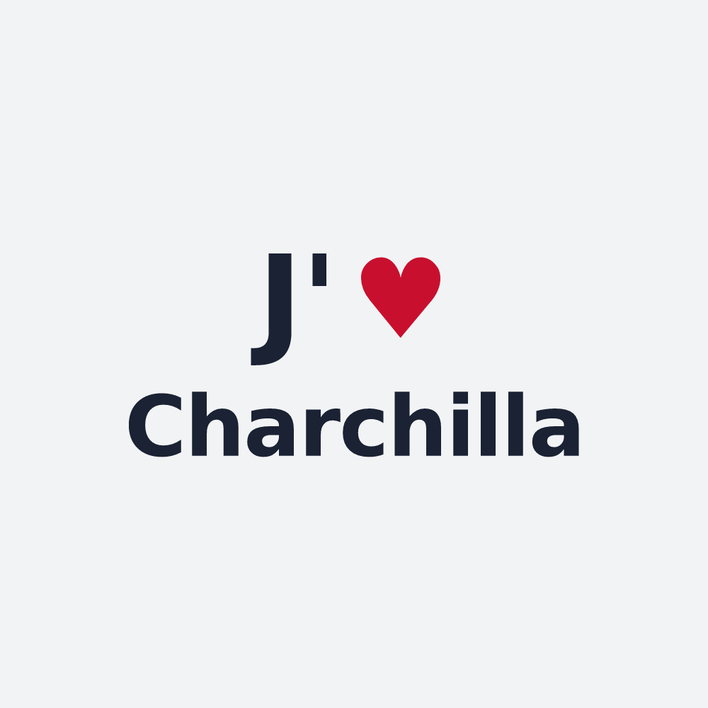 Poster personnalisé Charchilla — design J'aime Charchilla