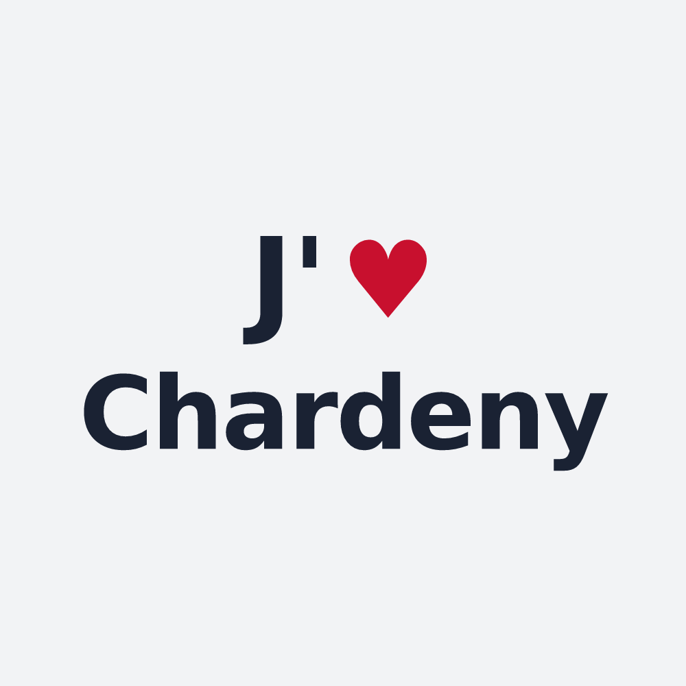 Poster personnalisé Chardeny — design J'aime Chardeny