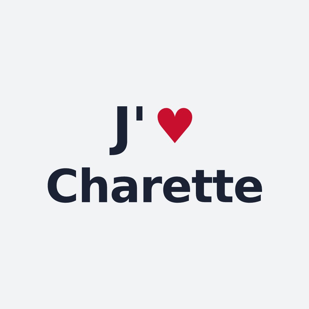 Poster personnalisé Charette — design J'aime Charette