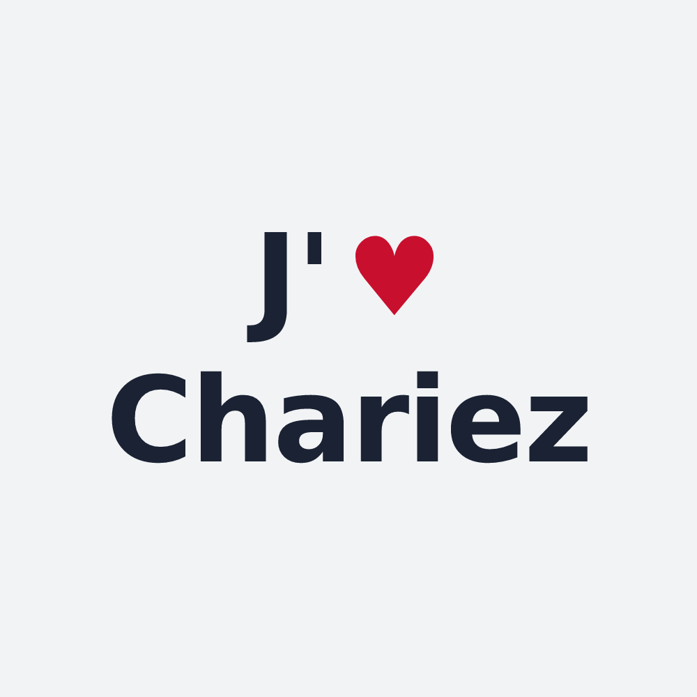 Poster personnalisé Chariez — design J'aime Chariez