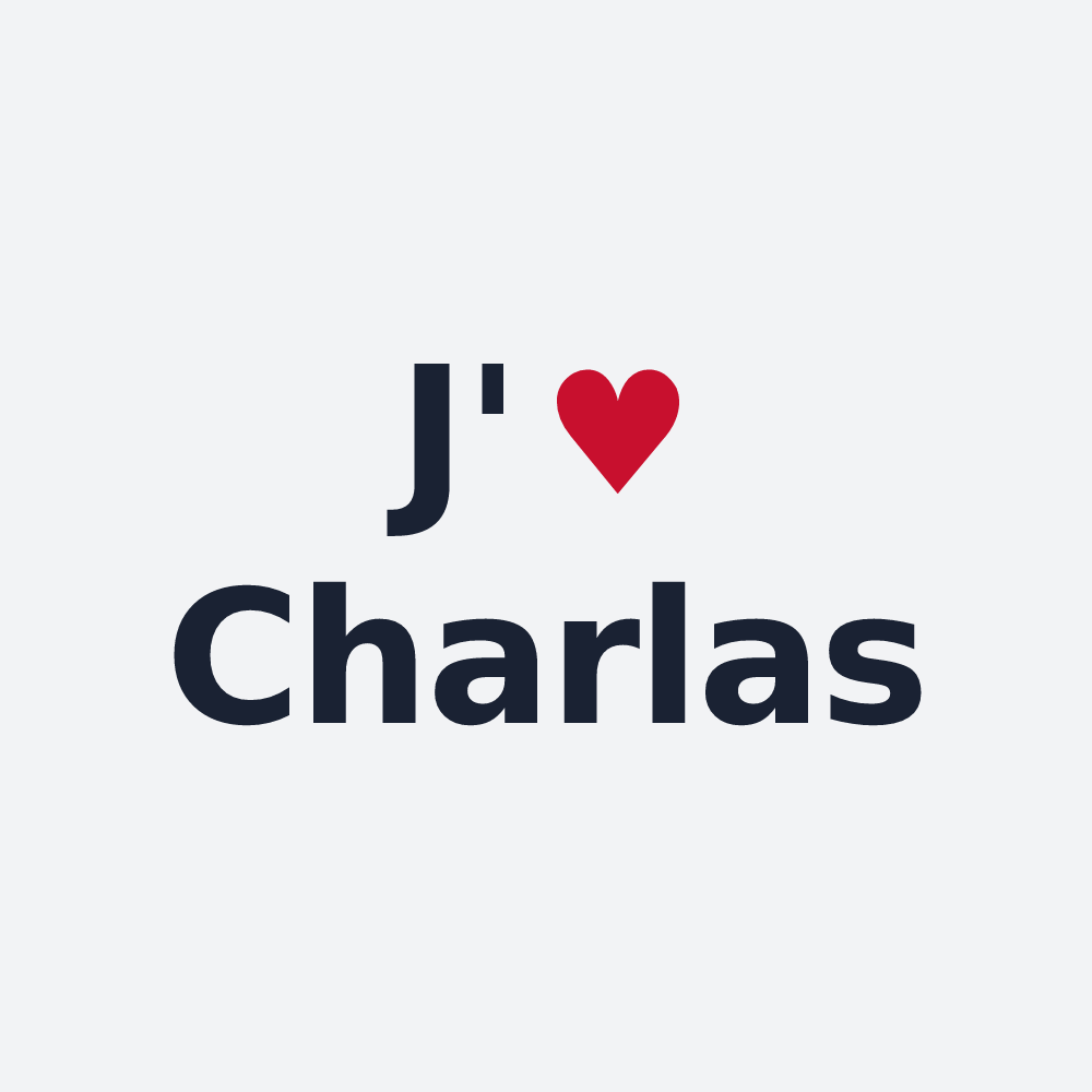 Poster personnalisé Charlas — design J'aime Charlas