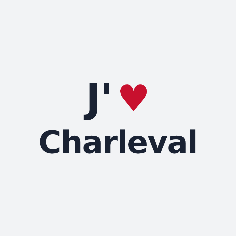 Poster personnalisé Charleval — design J'aime Charleval