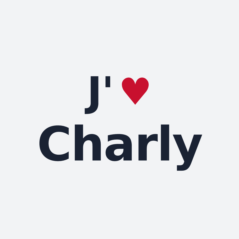Poster personnalisé Charly — design J'aime Charly