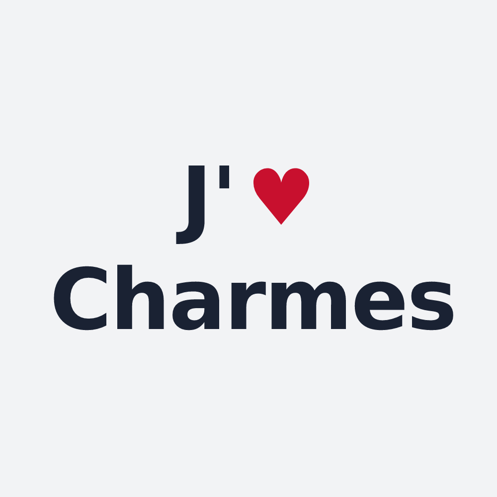 Poster personnalisé Charmes — design J'aime Charmes