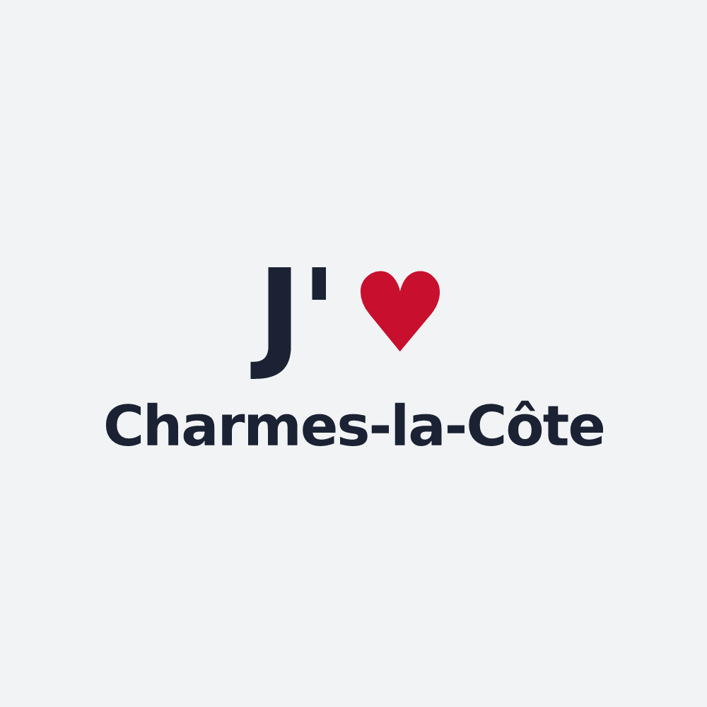 Poster personnalisé Charmes-la-Côte — design J'aime Charmes-la-Côte
