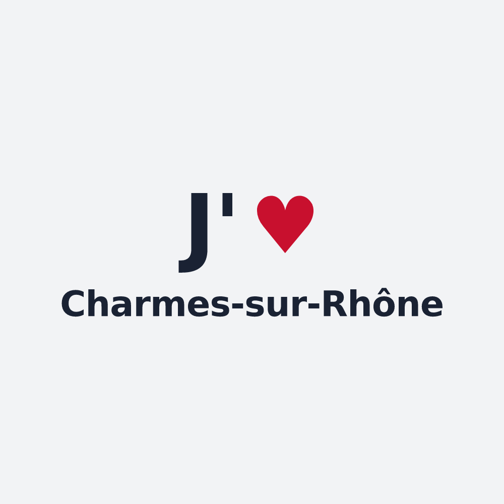 Poster personnalisé Charmes-sur-Rhône — design J'aime Charmes-sur-Rhône