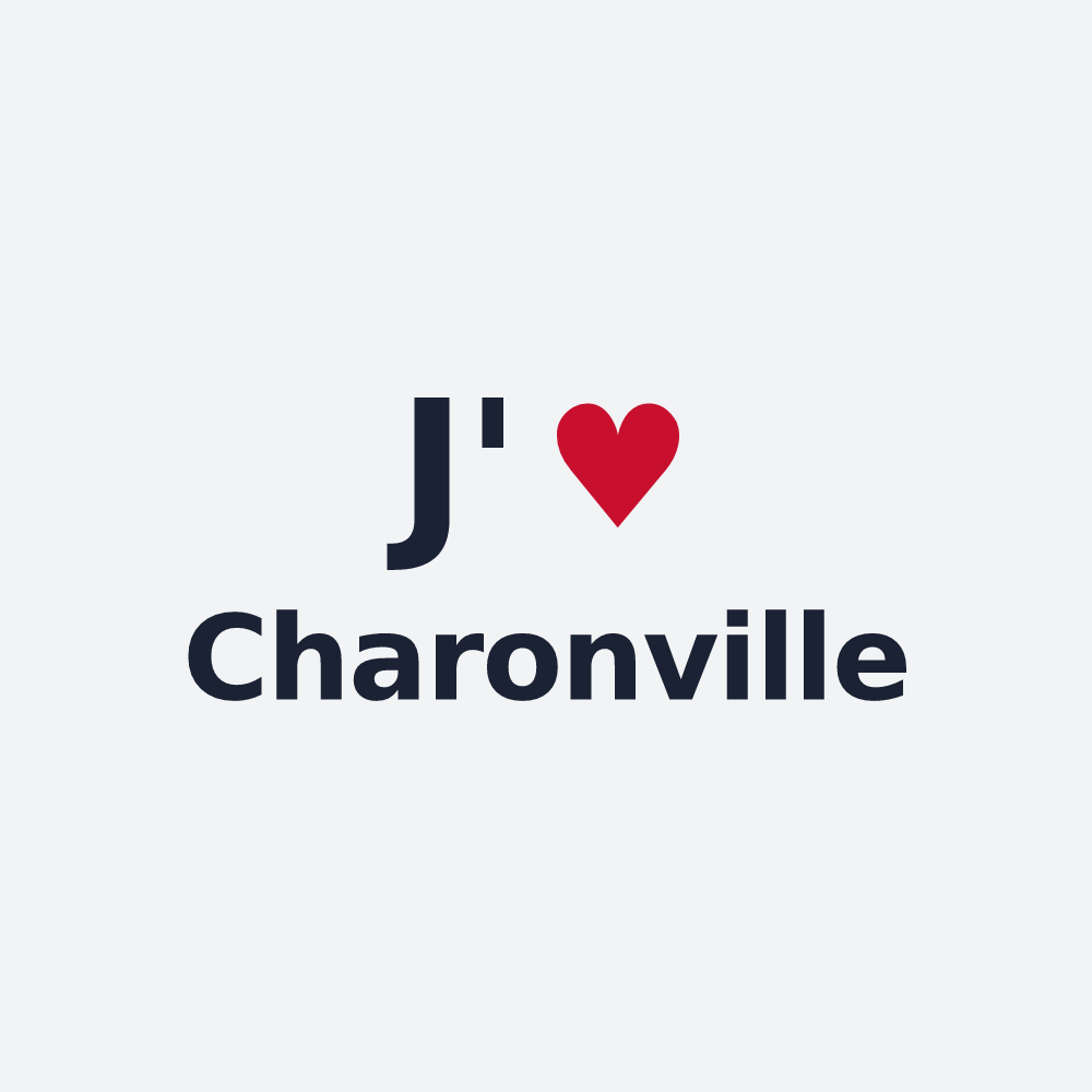 Poster personnalisé Charonville — design « J'aime Charonville » imprimé sur le poster