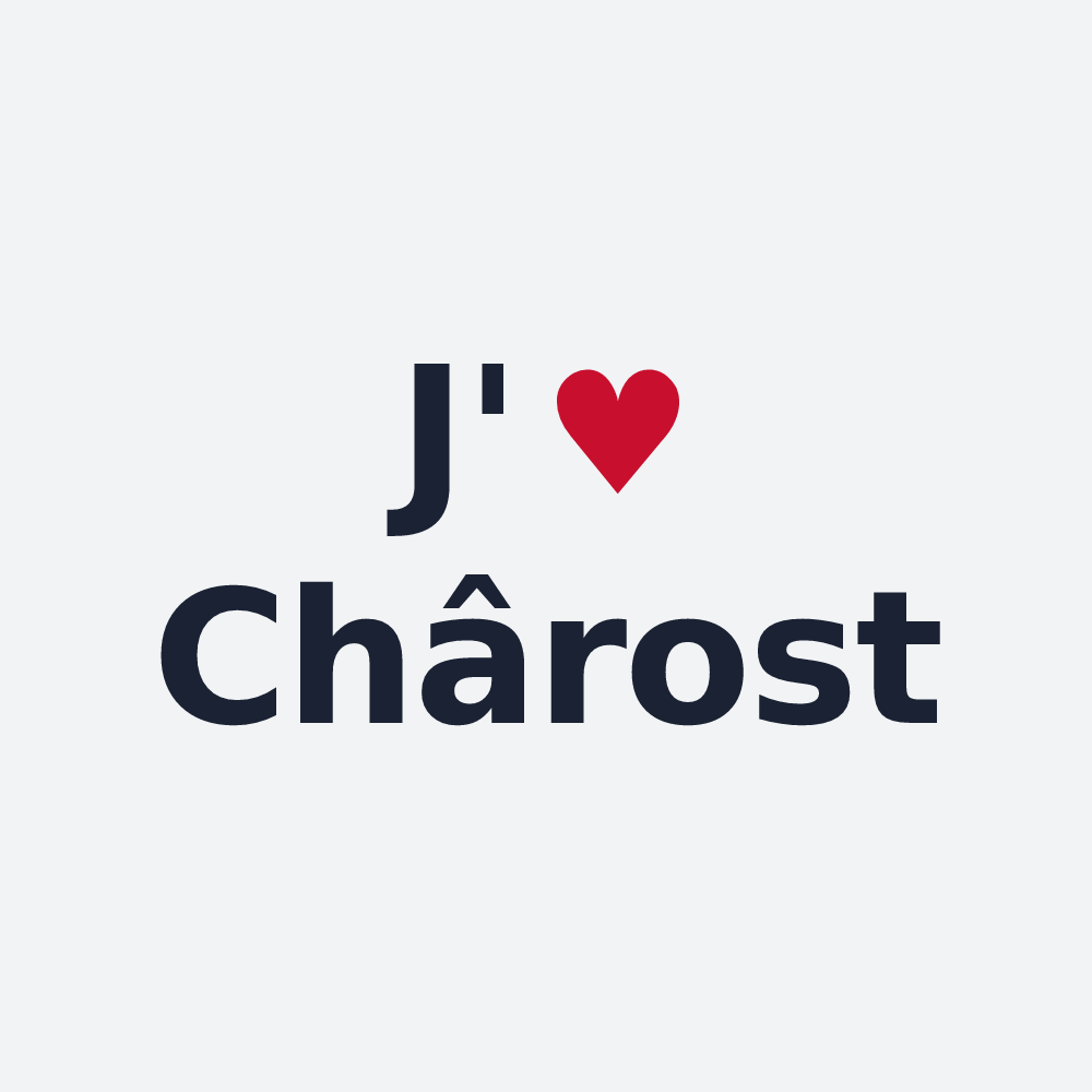 Poster personnalisé Chârost — design J'aime Chârost