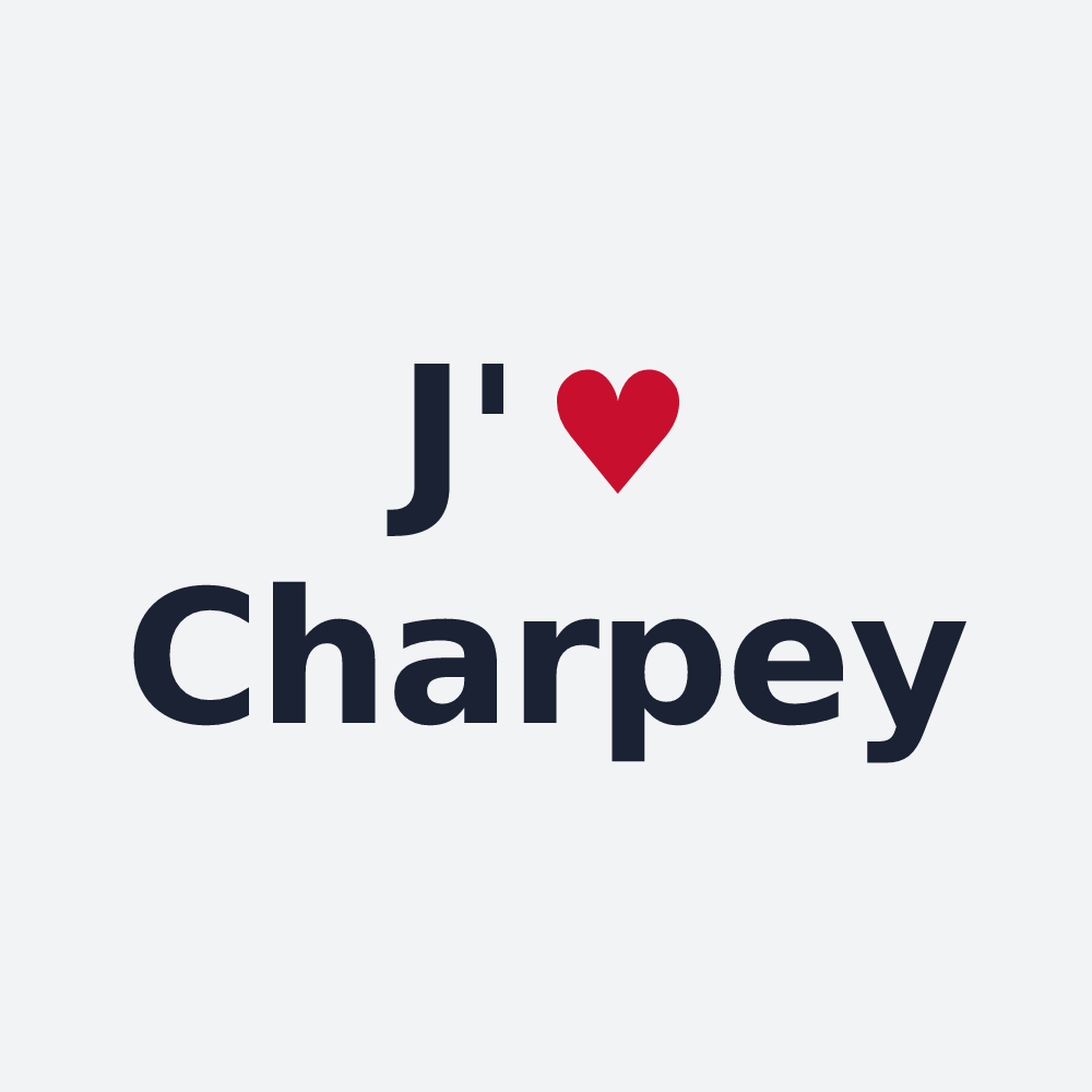 Poster personnalisé Charpey — design J'aime Charpey