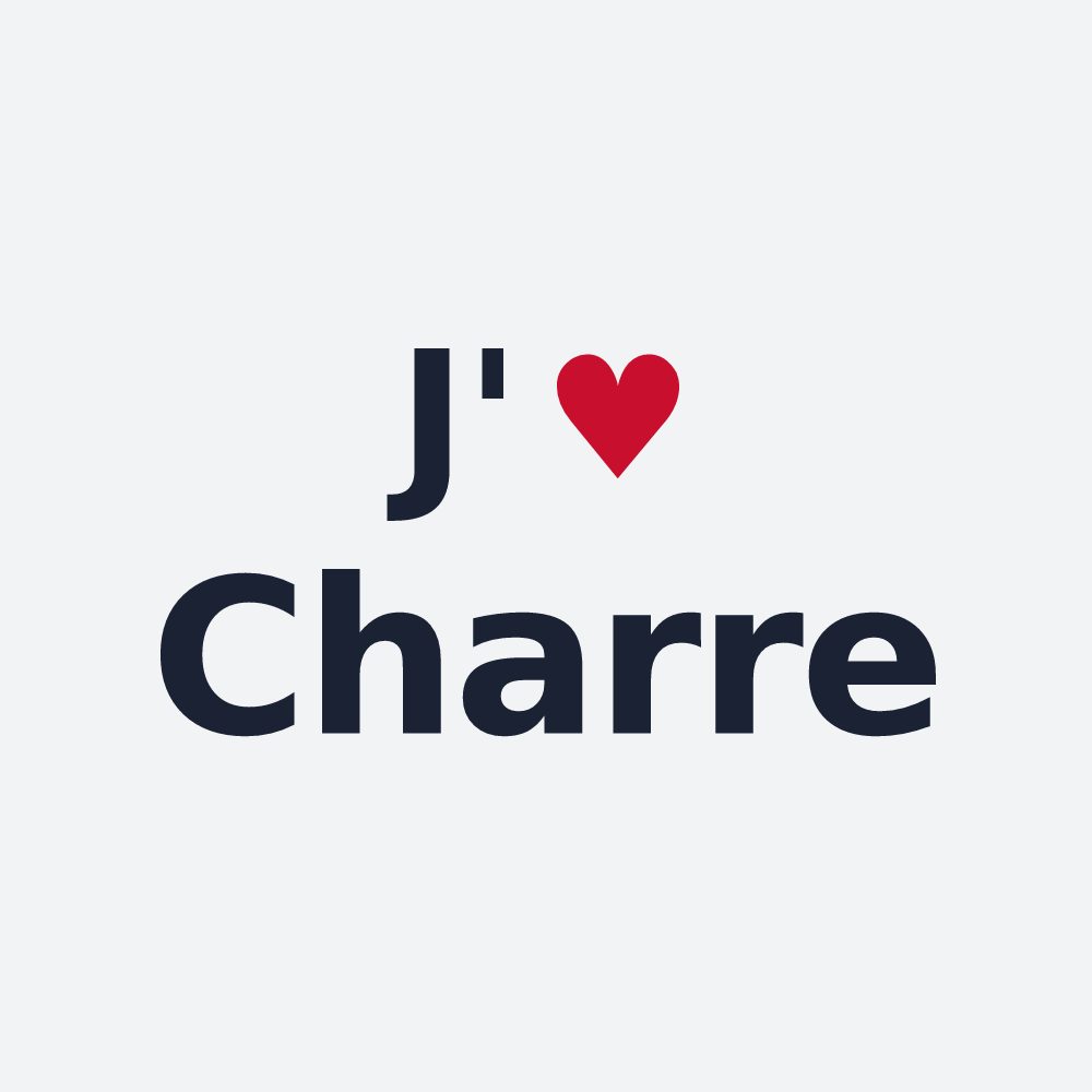 Poster personnalisé Charre — design J'aime Charre
