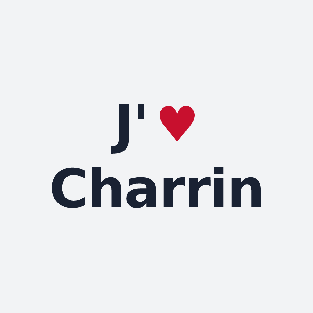 Poster personnalisé Charrin — design J'aime Charrin