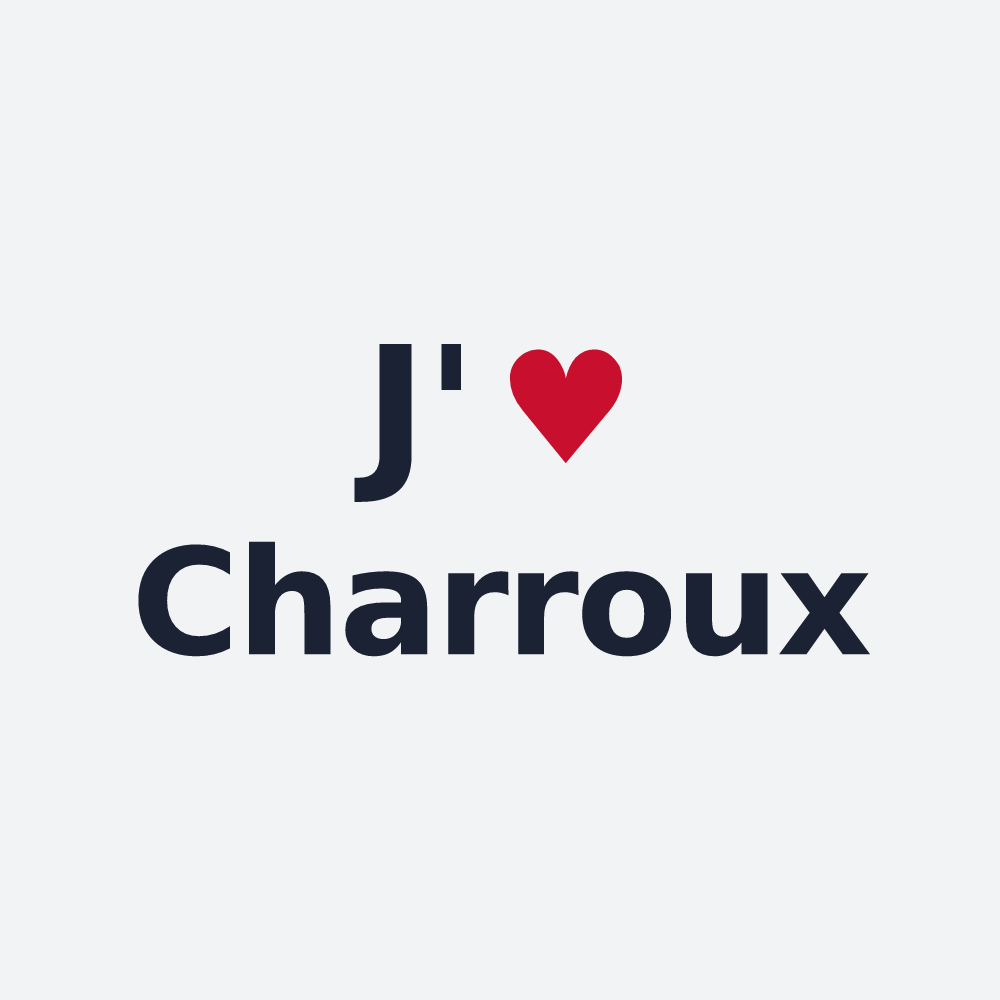 Poster personnalisé Charroux — design J'aime Charroux
