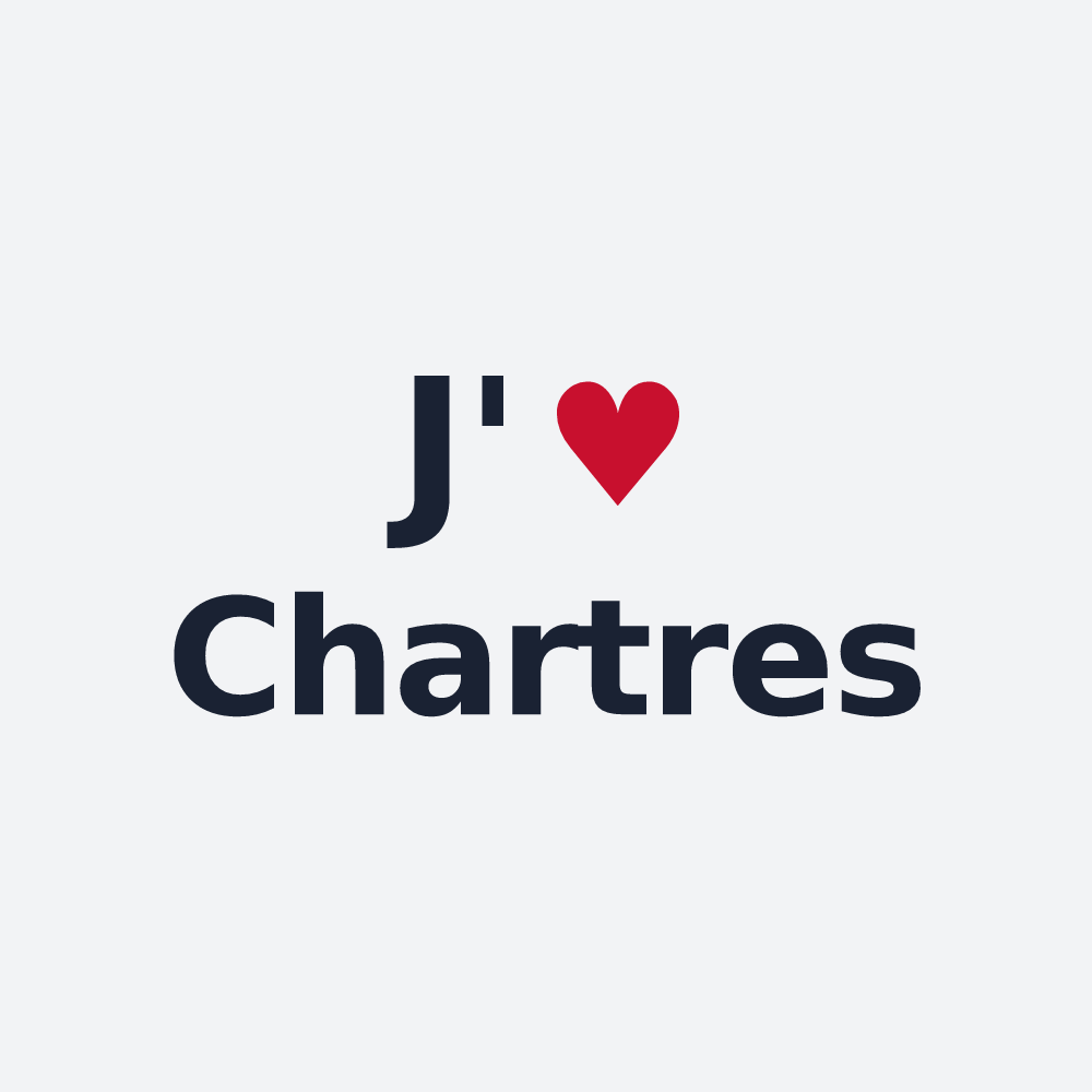 Poster personnalisé Chartres — design J'aime Chartres