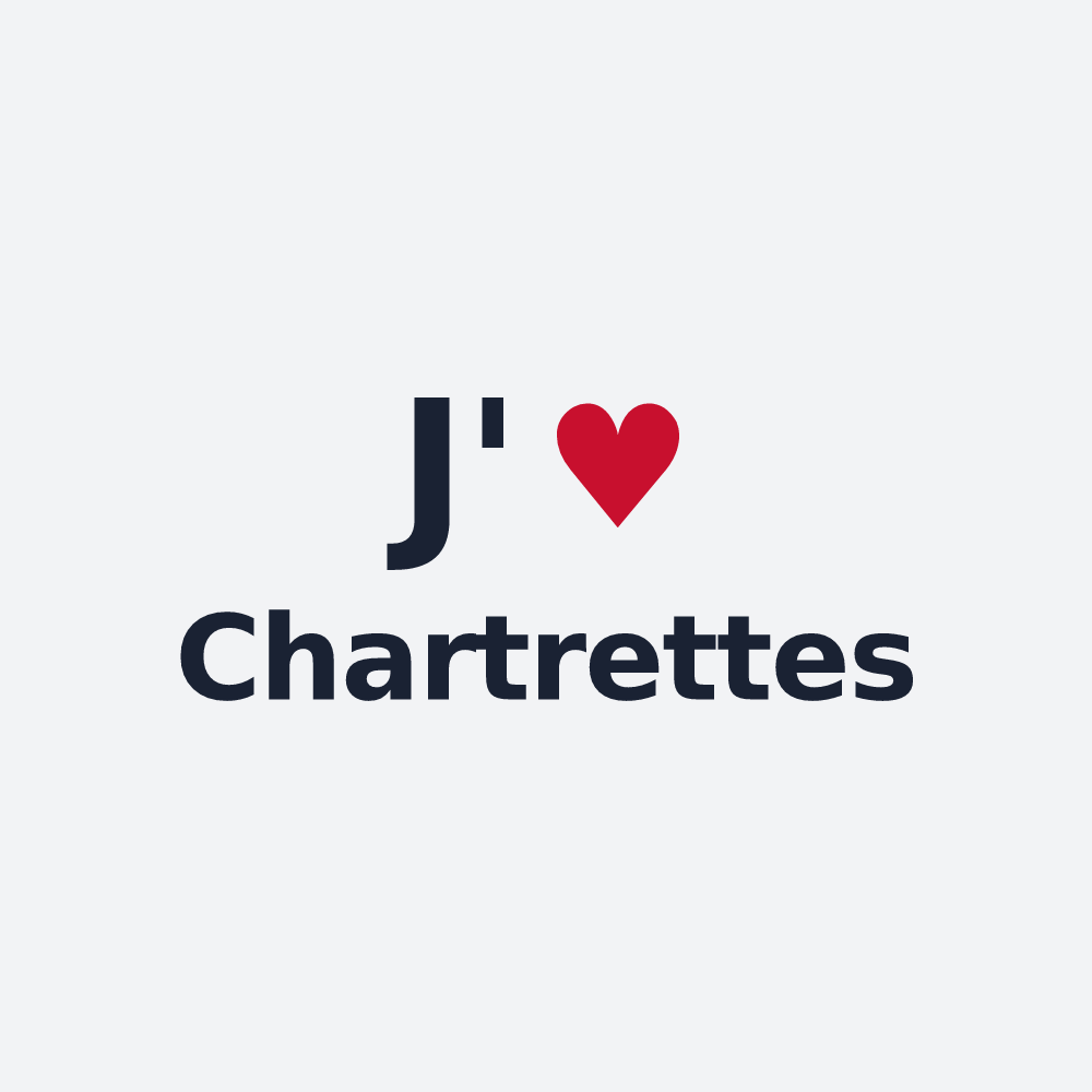 Poster personnalisé Chartrettes — design J'aime Chartrettes