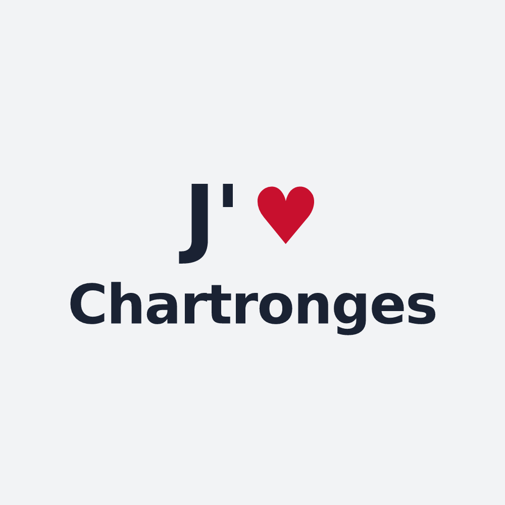 Poster personnalisé Chartronges — design J'aime Chartronges