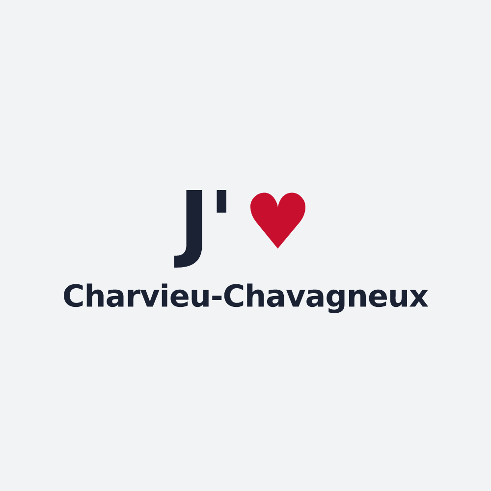 Poster personnalisé Charvieu-Chavagneux — design J'aime Charvieu-Chavagneux