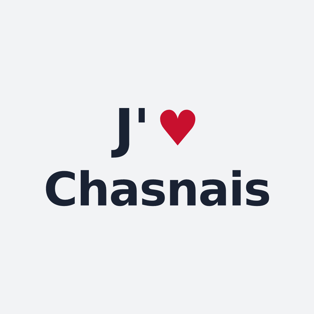 Poster personnalisé Chasnais — design J'aime Chasnais