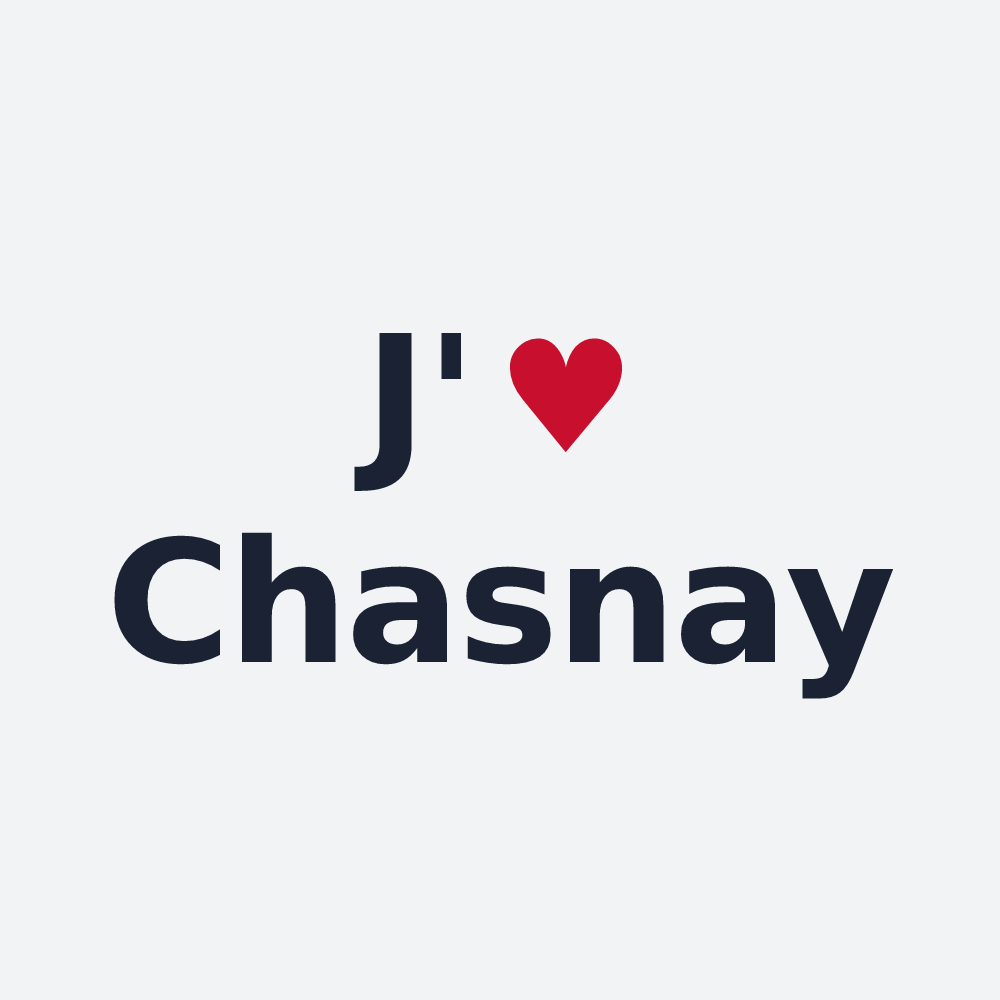 Poster personnalisé Chasnay — design J'aime Chasnay