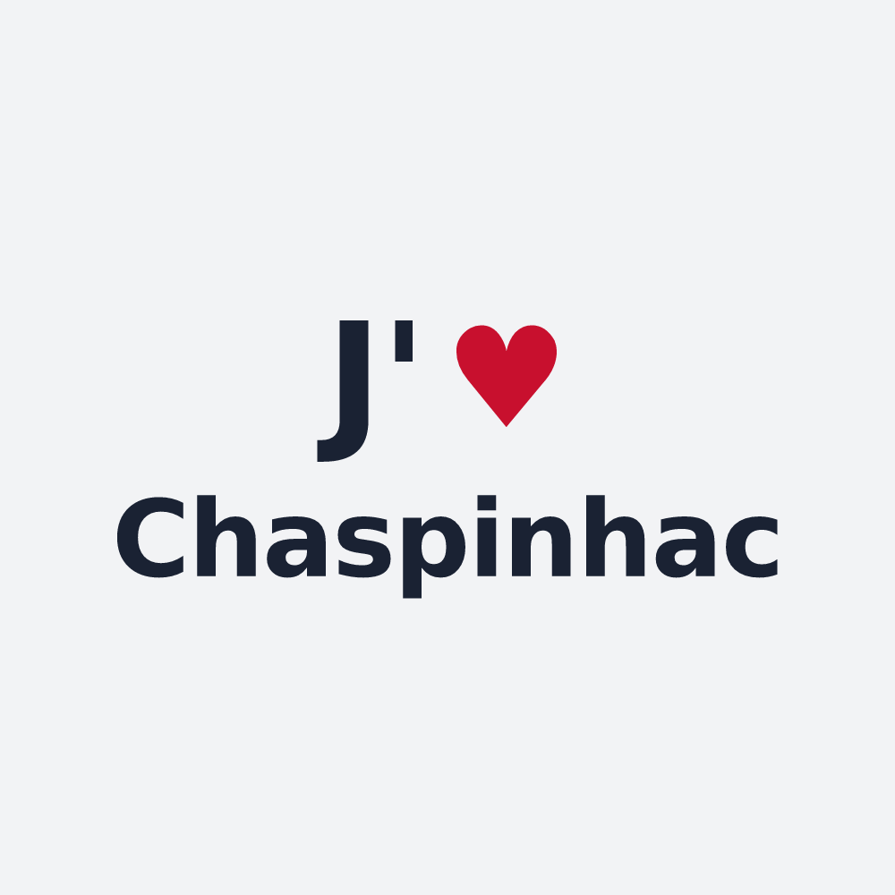 Poster personnalisé Chaspinhac — design J'aime Chaspinhac