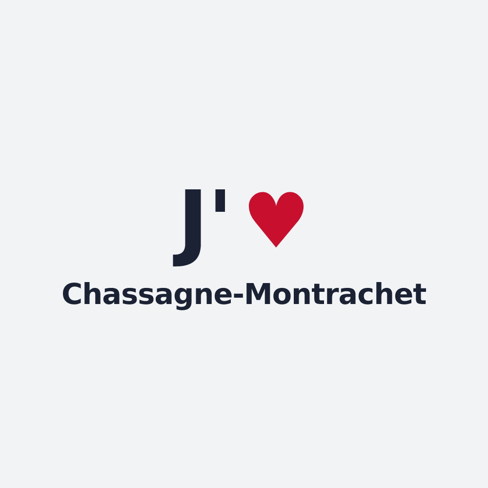 Poster personnalisé Chassagne-Montrachet — design J'aime Chassagne-Montrachet