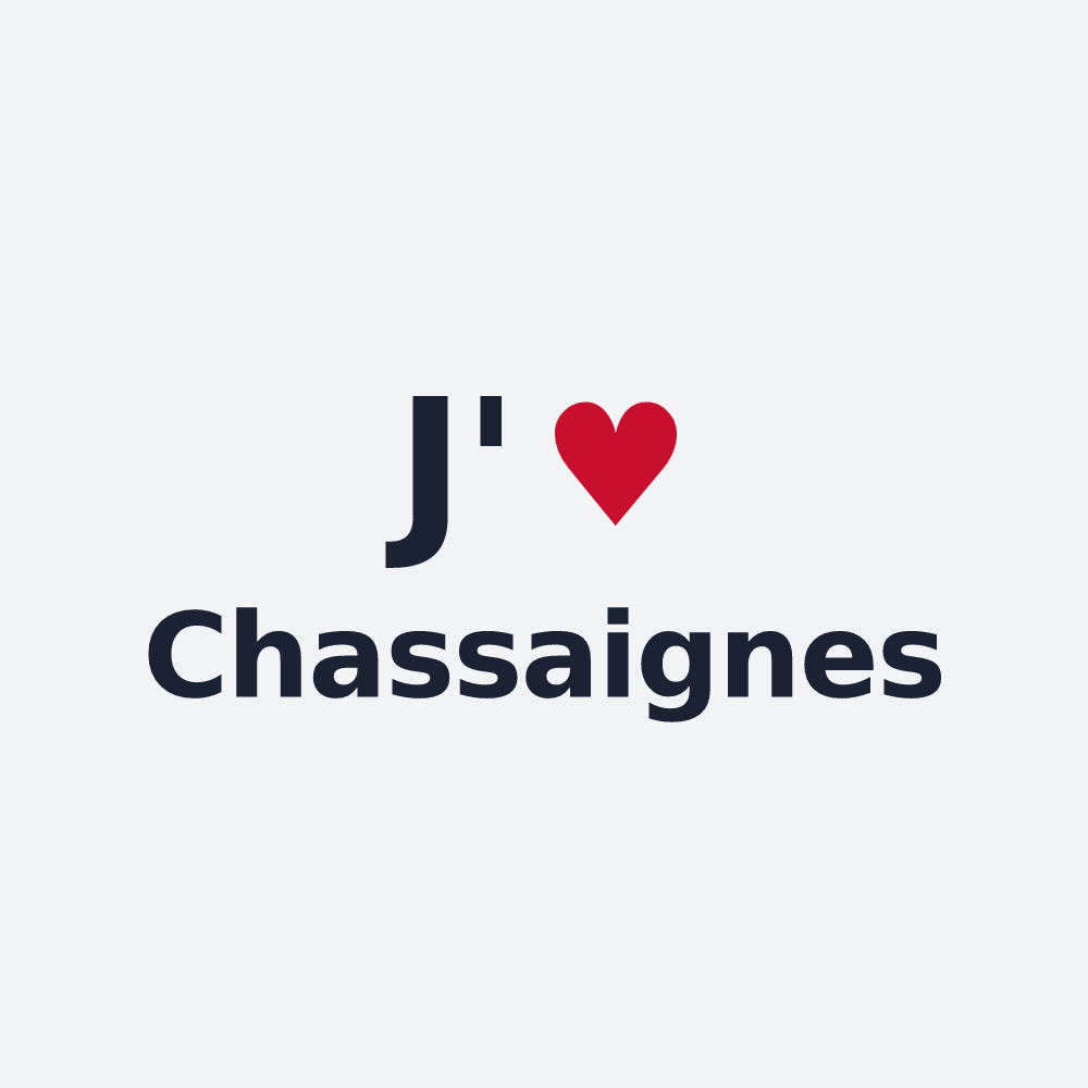 Poster personnalisé Chassaignes — design J'aime Chassaignes