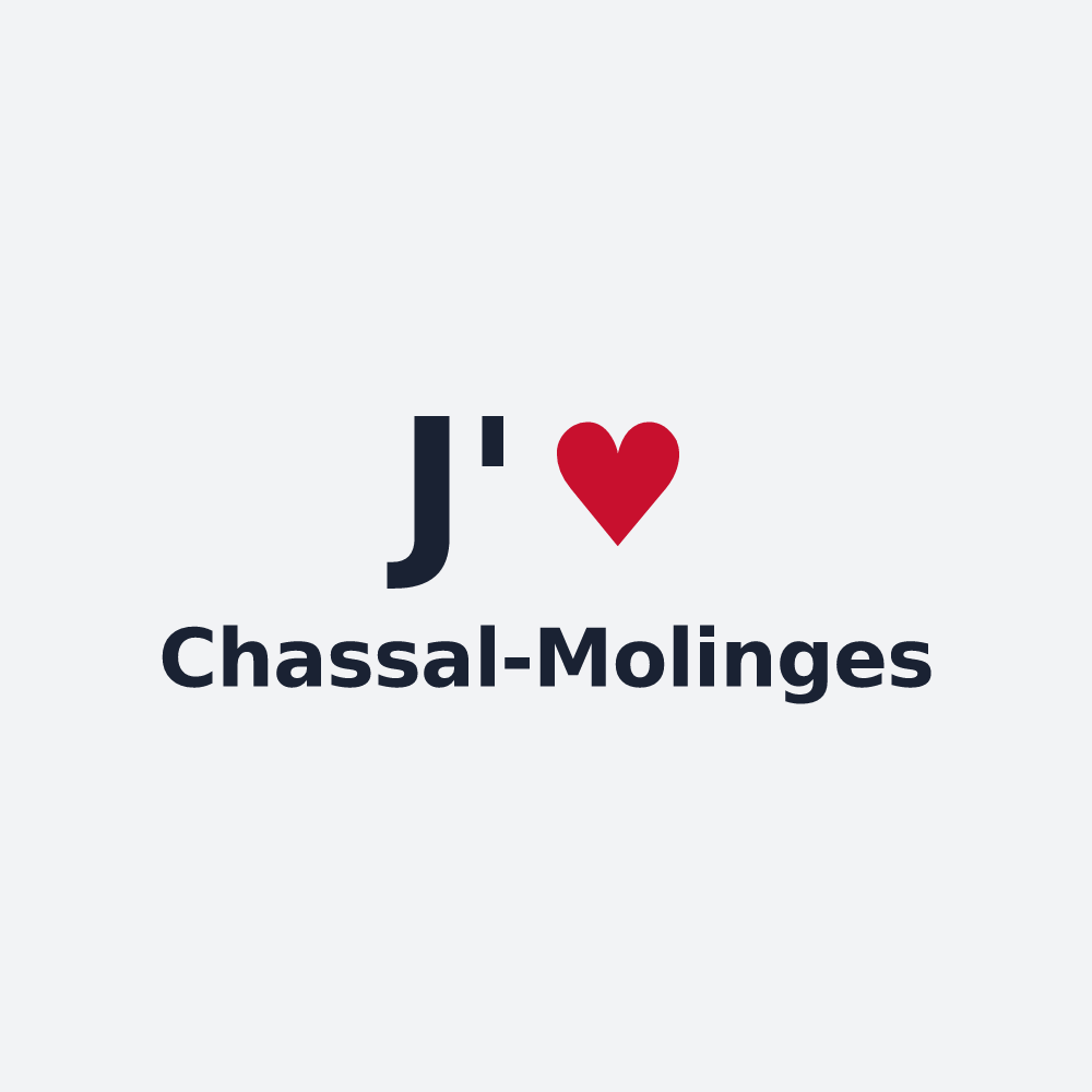 Poster personnalisé Chassal-Molinges — design J'aime Chassal-Molinges