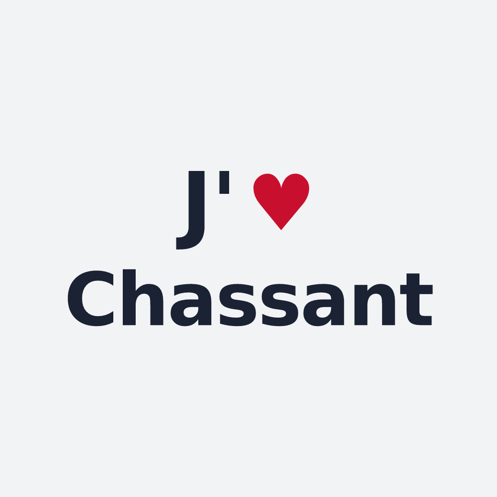 Poster personnalisé Chassant — design J'aime Chassant