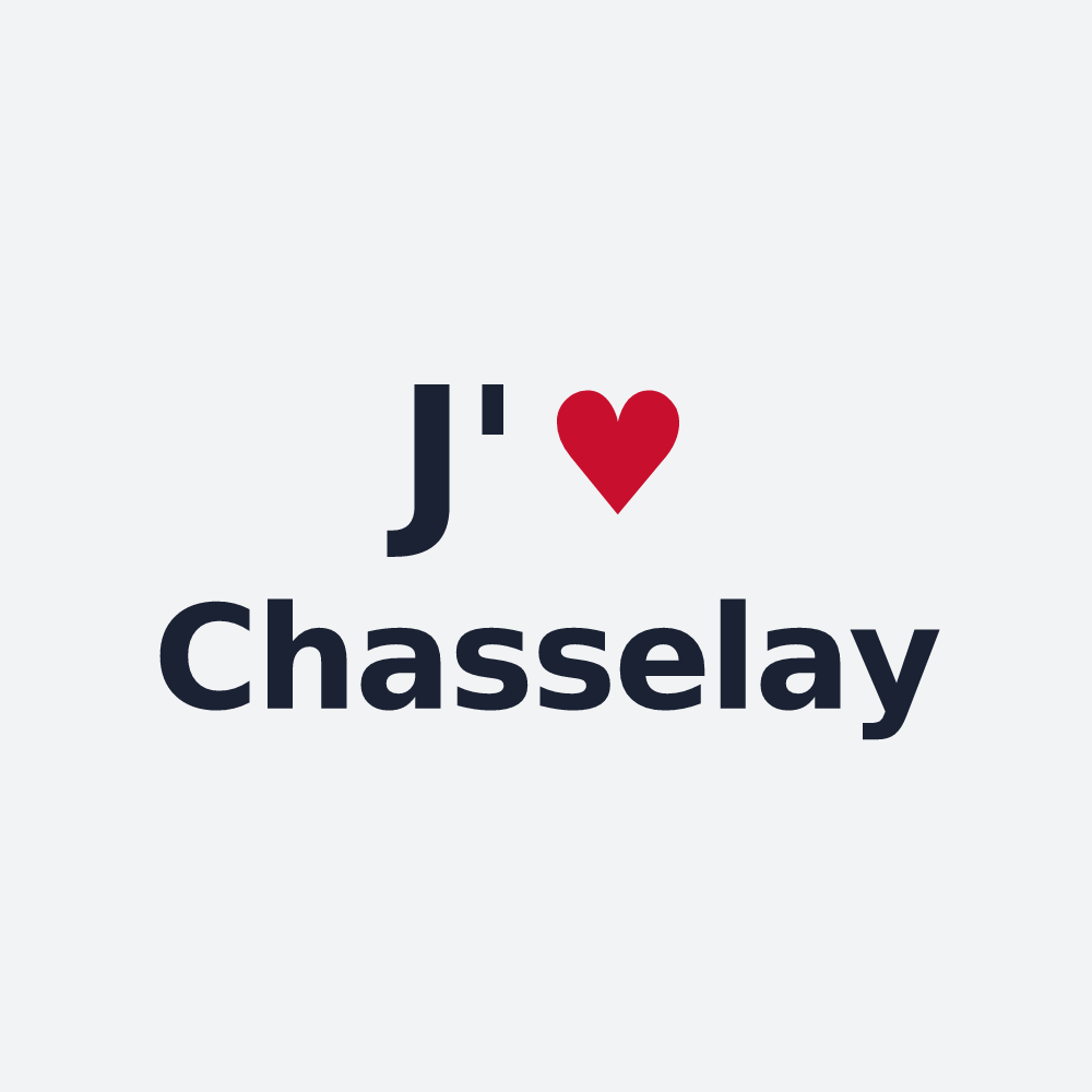 Poster personnalisé Chasselay — design J'aime Chasselay