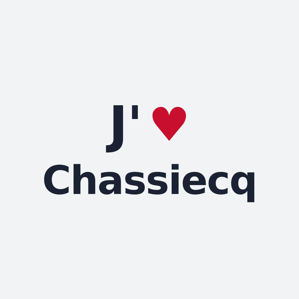 Poster personnalisé Chassiecq — design J'aime Chassiecq