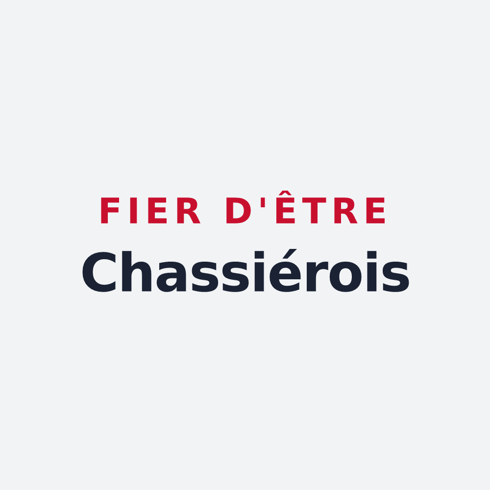 Poster « Fier d'être Chassiérois » — design pour Chassiers