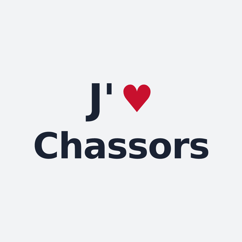 Poster personnalisé Chassors — design J'aime Chassors