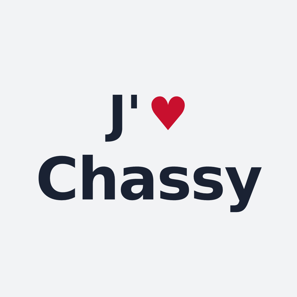 Poster personnalisé Chassy — design J'aime Chassy
