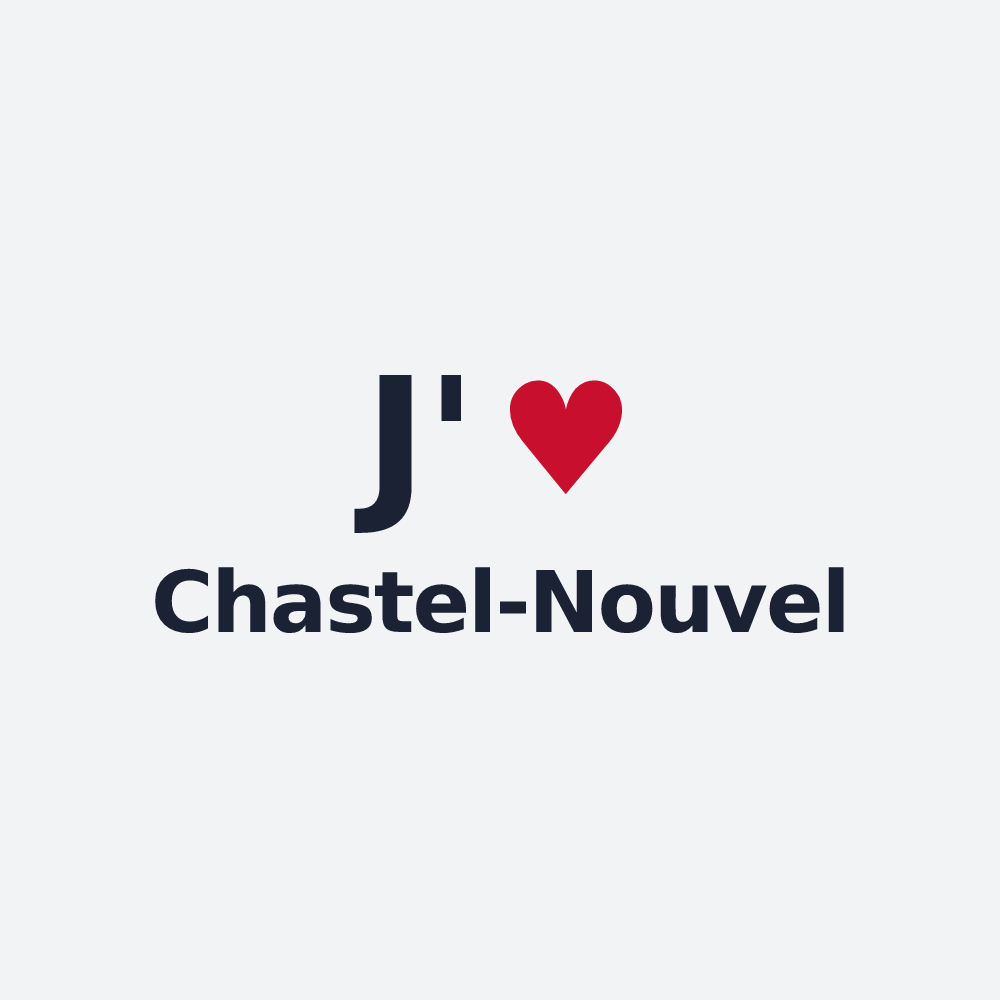 Poster personnalisé Chastel-Nouvel — design J'aime Chastel-Nouvel