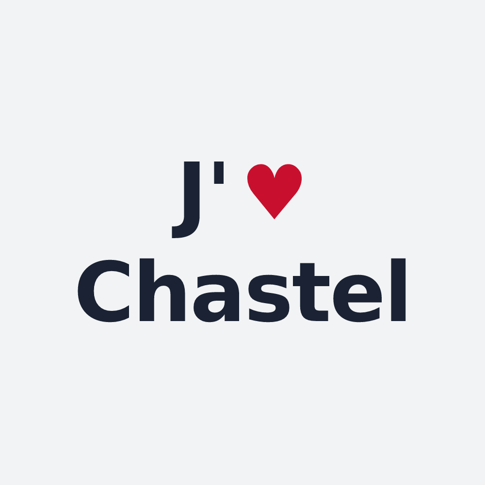 Poster personnalisé Chastel — design J'aime Chastel
