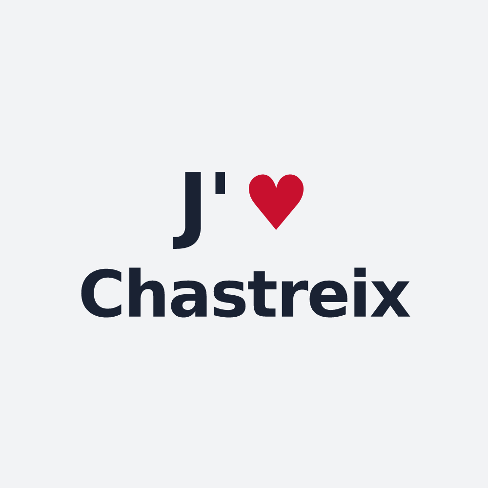 Poster personnalisé Chastreix — design J'aime Chastreix